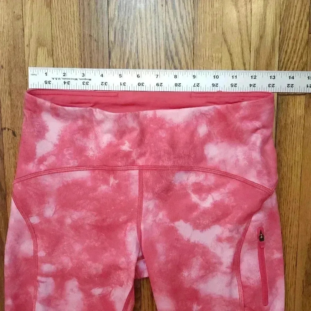 Lululemon Sun Runner Cropped Leggings Tidal Trip Boom Juice Pink WM Size 6 - Picture 5 of 7